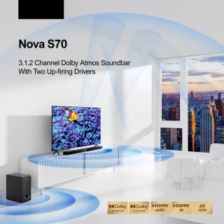Omhoo Soundbar Dolby Atmos 390W Zwart