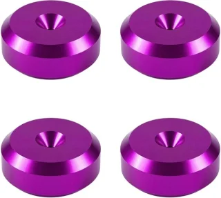 Paarse aluminium luidsprekerpads van 20 mm, set van 4