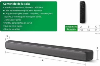 Philips TAB5109 Soundbar 2.0 Grijs