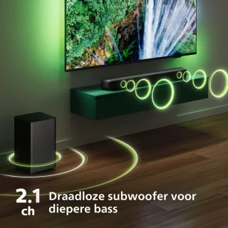 Philips TAB5309 Soundbar 2.1 Grijs