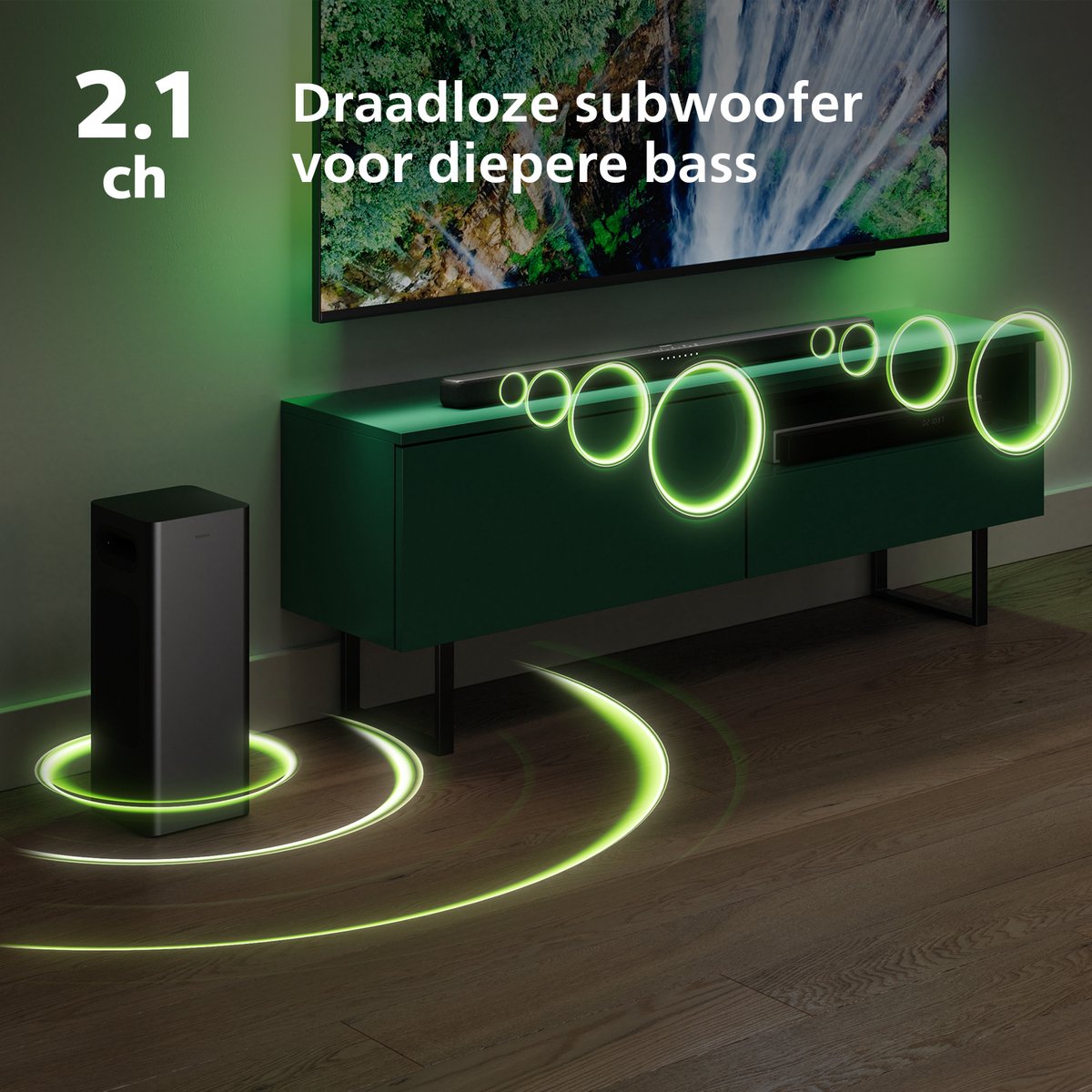 Philips TAB6309 2.1 Soundbar Donkergrijs