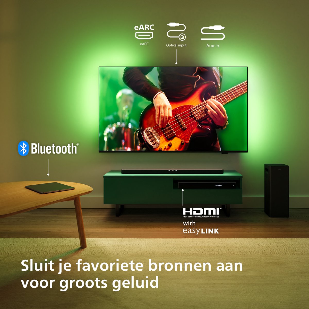 Philips TAB6309 2.1 Soundbar Donkergrijs