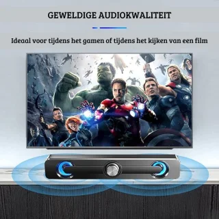 QPFO® Soundbar voor PC en Laptop – Computerluidspreker