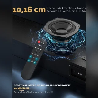 Wat vinden we goed aan de Quvo® Soundbar Zwart