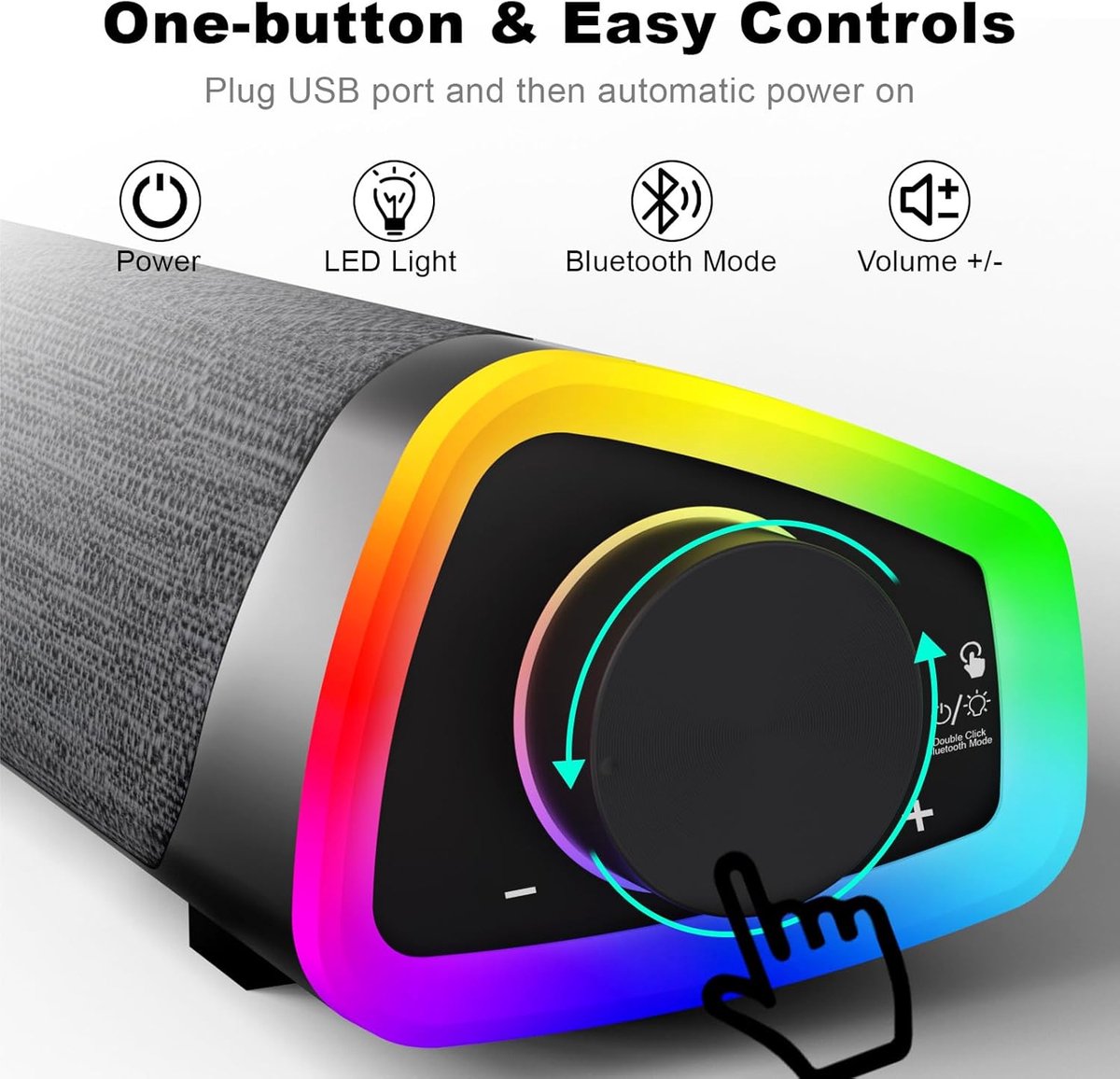 RFWR Bluetooth Soundbar USB voor Laptop & Desktop