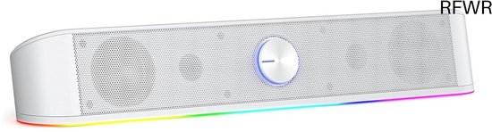 RFWR® RGB 2.0 Desktop Soundbar — compact geluid met show-effect