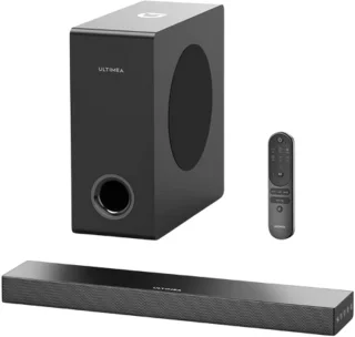 Rustive Soundbar met Subwoofer Bluetooth 160W Zwart