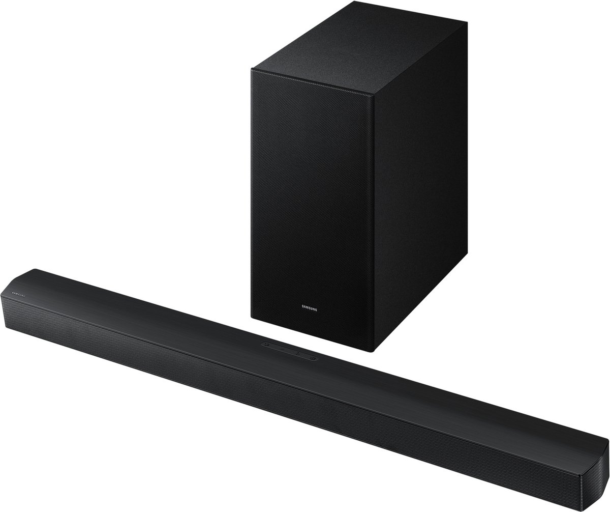 De Samsung HW-B66CF soundbar met draadloze subwoofer in één oogopslag
