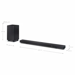Sharp HT-SBW55121 Q-series 5.1.2 Dolby Atmos soundbar zwart