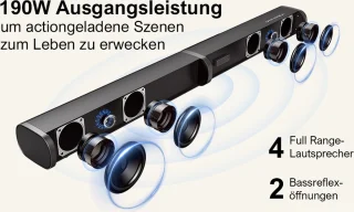 Shoppee Soundbar 190W 2.1 Home Theater Bluetooth