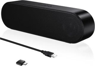 SnelShoppen Draagbare USB computerluidspreker mini soundbar - zwart