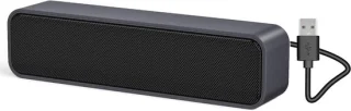SnelShoppen SoundBar mini USB-speaker voor laptop, pc, notebook en tablet, blauwgrijs