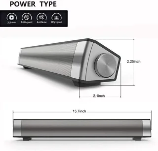 SnelShoppen TV Soundbar draadloos bluetooth en bedraad thuisbioscoop luidsprekersysteem zwart