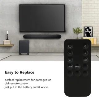SnelShoppen - Universele Soundbar Afstandsbediening voor Cinema Speakersysteem SB400 SB200 - Zwart, Geschikt voor Thuisbioscoop, Gemakkelijk in Gebrui