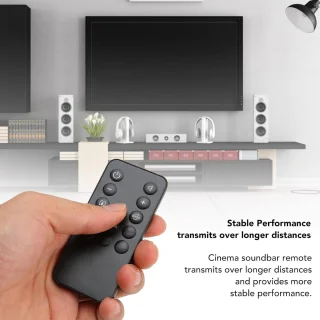 SnelShoppen - Universele Soundbar Afstandsbediening voor Cinema Speakersysteem SB400 SB200 - Zwart, Geschikt voor Thuisbioscoop, Gemakkelijk in Gebrui