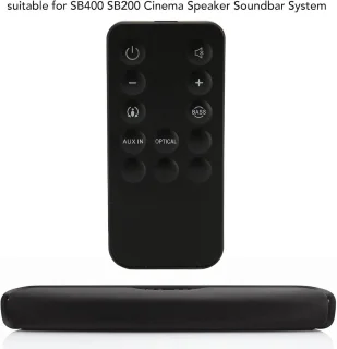 SnelShoppen - Universele Soundbar Afstandsbediening voor Cinema Speakersysteem SB400 SB200 - Zwart, Geschikt voor Thuisbioscoop, Gemakkelijk in Gebrui