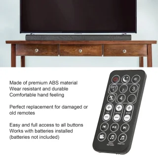 SnelShoppen - Universele Soundbar Afstandsbediening voor Polk Bar Speaker System, Compatibel met RE6915, RE8114, RE8112, SB1+, Multi-Angle Inductie, G