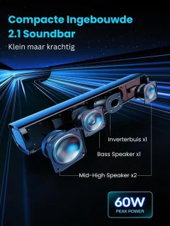 SNJY® Soundbar Zwart