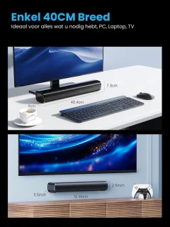 SNJY® Soundbar Zwart