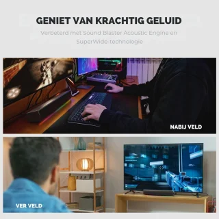 SNJY® TV Soundbar Zwart