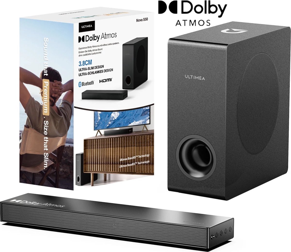 Soundbar 2.1 190W Zwart