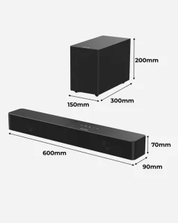 Soundbar 2.1 met draadloze subwoofer – 240W