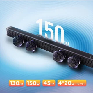 Soundbar 2.1 met subwoofer en afstandsbediening