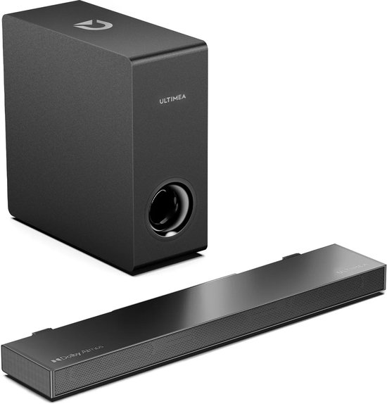 Krachtige 2.1-soundbar met strakke look en diepe bass
