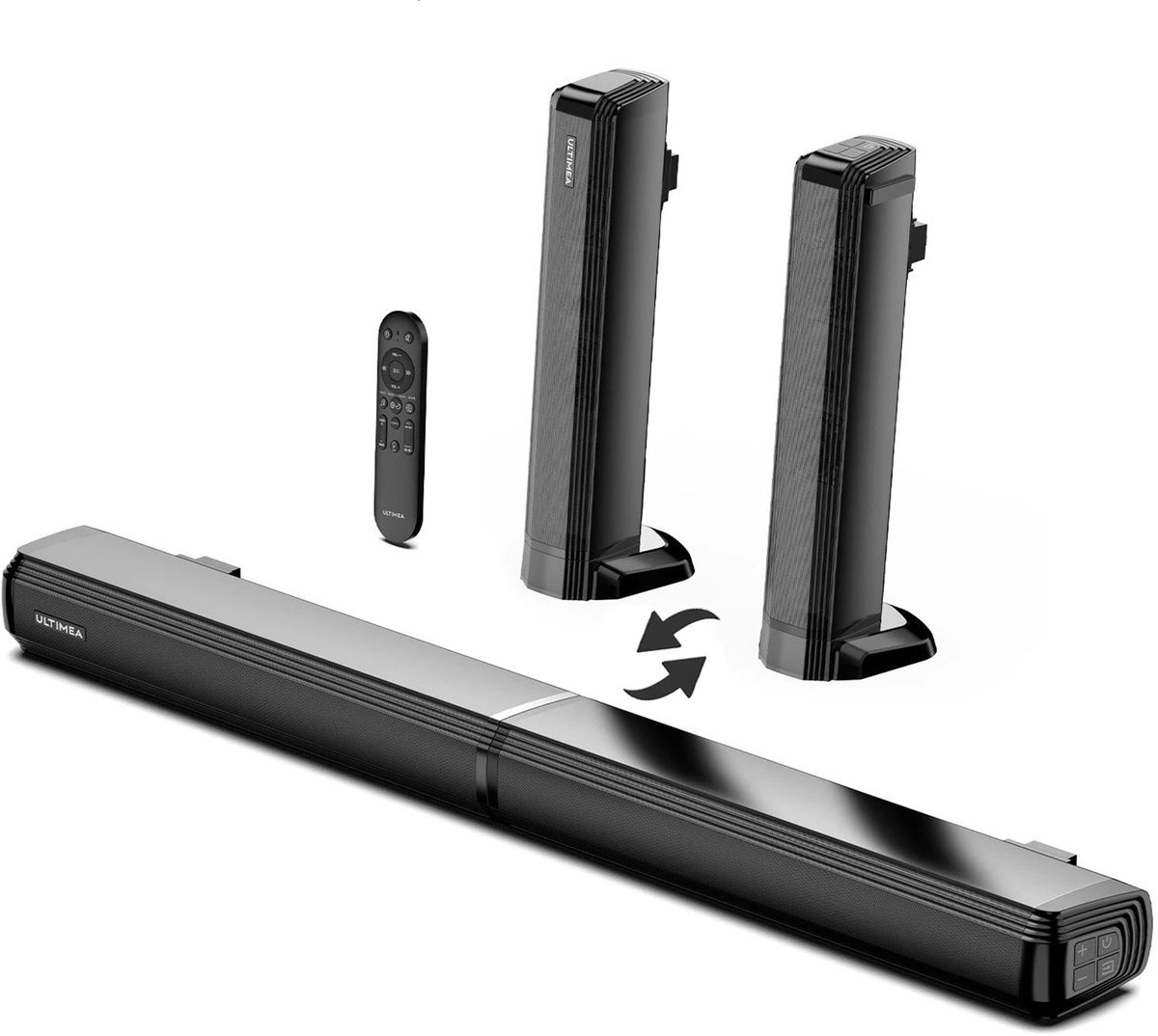 De Soundbar 2.2ch met Subwoofer Zwart in één oogopslag