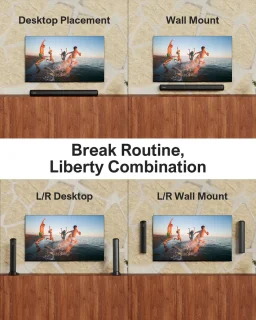 Soundbar 2.2ch Stereo Zwart BT 5.3 100W