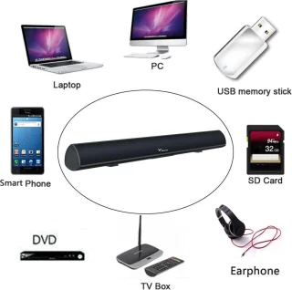 Soundbar 28 Inch 40W Bluetooth 5.0 Surround SoundBar 2.0 Stereo