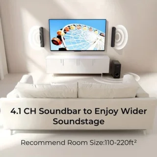 Soundbar 4.1 kanaals met draadgebonden subwoofer