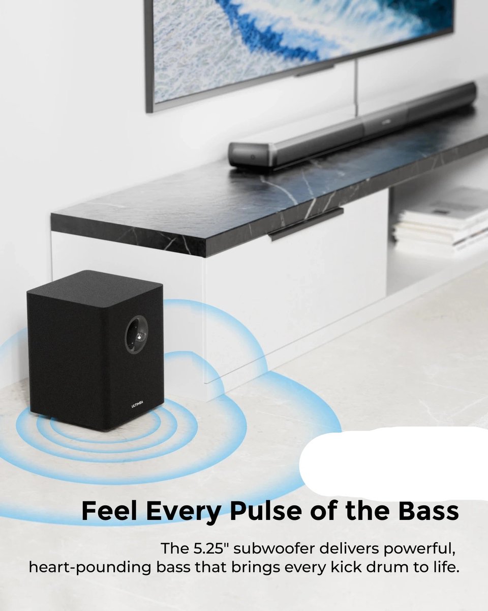 Wat vinden we goed aan de Soundbar 5.1 inclusief Subwoofer 320W Zwart