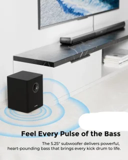 Soundbar 5.1 inclusief Subwoofer 320W Zwart