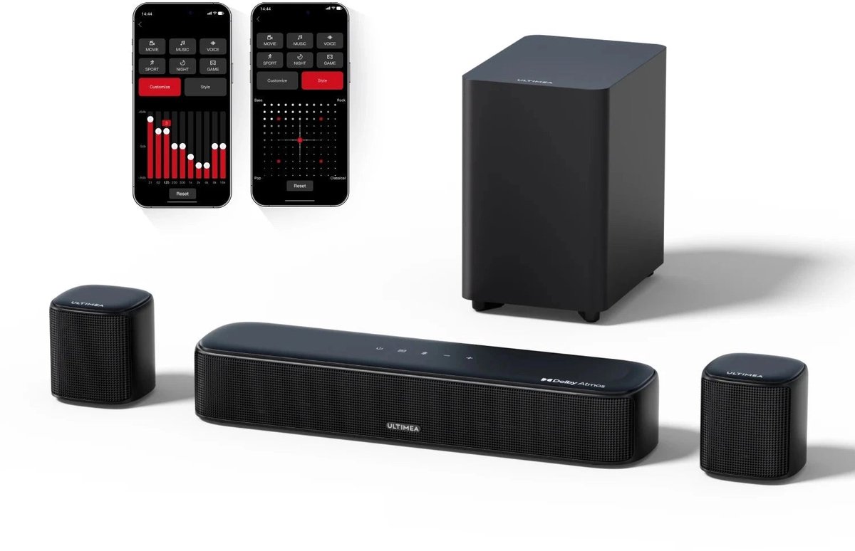 De Soundbar 5.1 met Subwoofer Zwart in één oogopslag