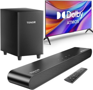 Krachtige 2.1-soundbar met Atmos en bedrade subwoofer