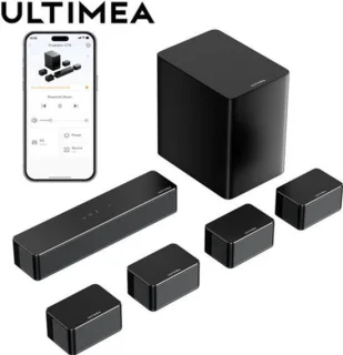 Soundbar 7.1 surround sound met draadloze subwoofer