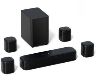 Soundbar 7.1CH met Subwoofer en 4 Surround Speakers Zwart