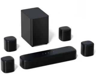 Soundbar 7.1CH met Subwoofer en 4 Surround Speakers Zwart