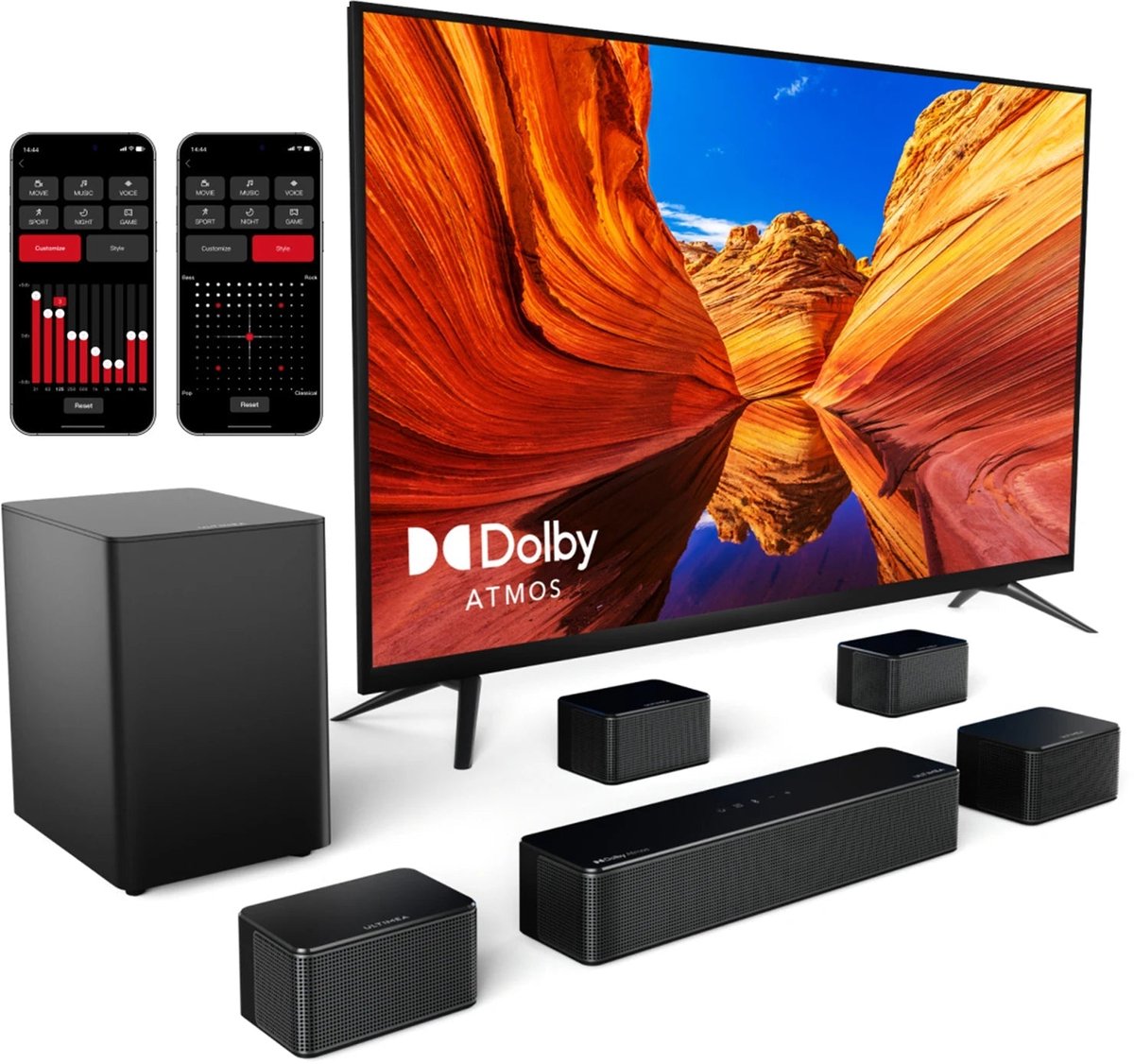 Wat vinden we goed aan de Soundbar 7.1ch met Subwoofer Zwart