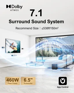 Soundbar 7.1ch met Subwoofer Zwart