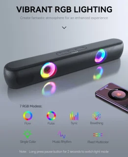 Soundbar Bluetooth 5.0 met Draadloze Subwoofer