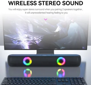 Soundbar Bluetooth 5.0 met Draadloze Subwoofer