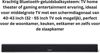Soundbar Bluetooth HDMI 80 cm met afstandsbediening