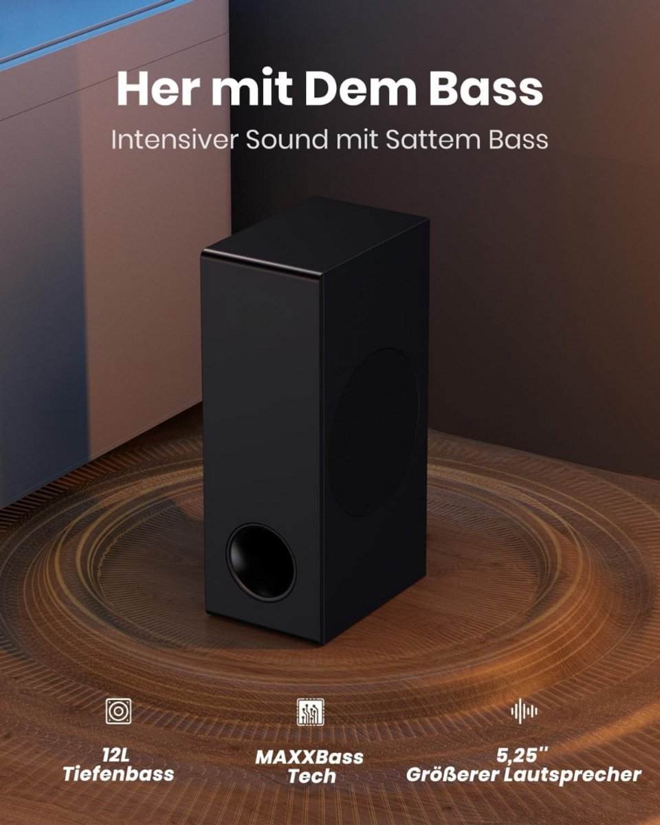 Soundbar Compact Model Bluetooth Met Afstandsbediening Voor TV