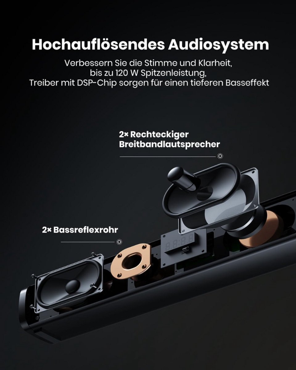 Soundbar Compact Model Bluetooth Met Afstandsbediening Voor TV