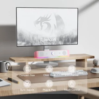 Soundbar desktop - 4 watt - 25,2 cm breed - kunststof - voor computer en tv