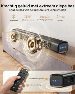 Soundbar karaoke met 2 microfoons