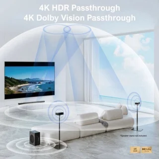 Soundbar met draadloze subwoofer, 520W, zwart