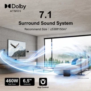 Soundbar met draadloze subwoofer, 7.1 kanaals